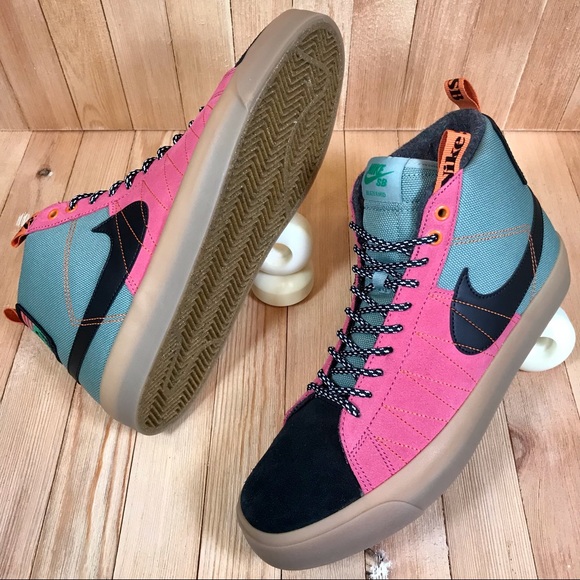 Nike SB Zoom Blazer Mid Acclimate Jade Smoke Shoes - Picture 1 of 5